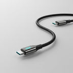 GREEN Type-C to Type-C Cable 65W with Digital Screen Black | 1 year warranty