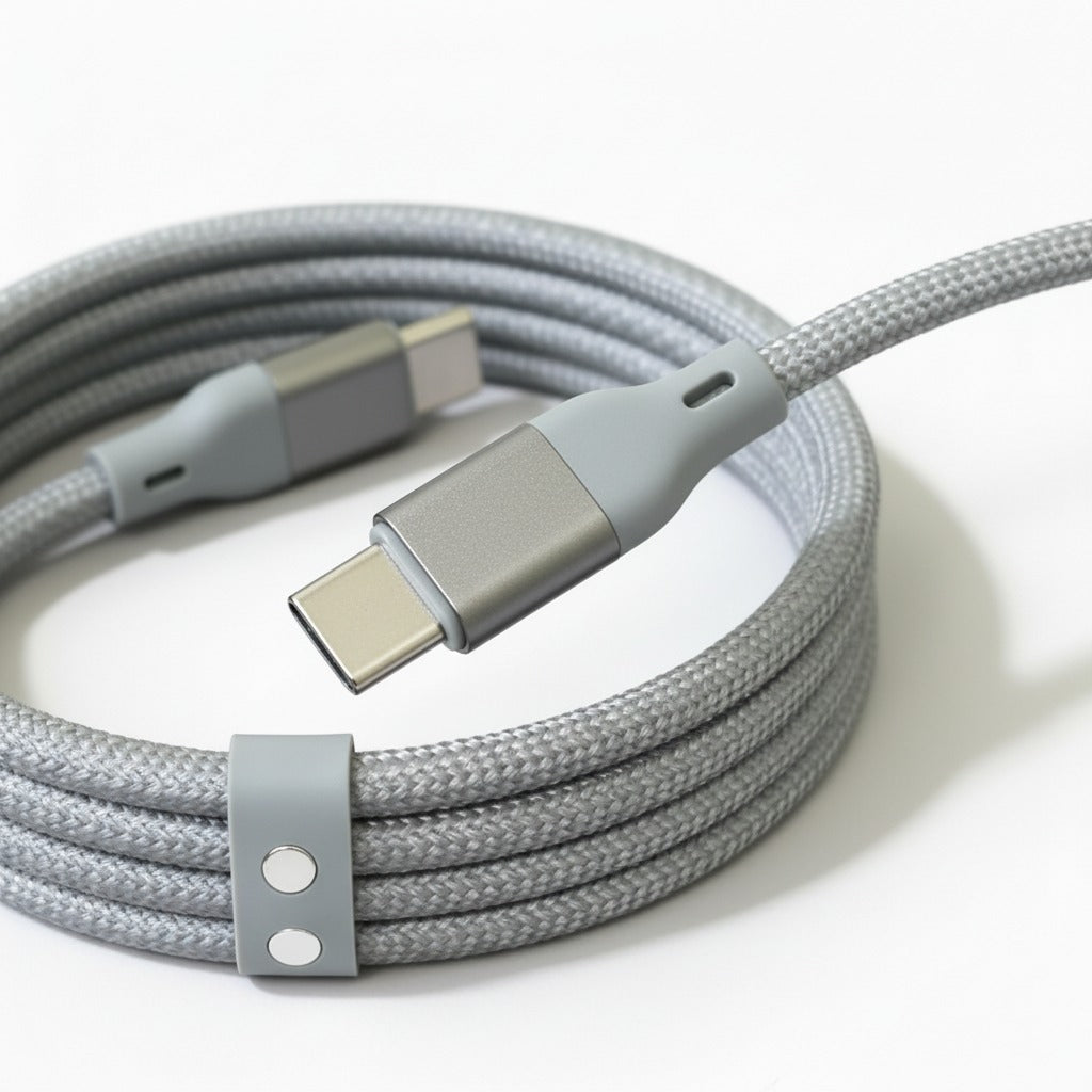 GREEN GE-C085 Magnetic Cable 65W type-c to type c Titanium | 1 year warranty