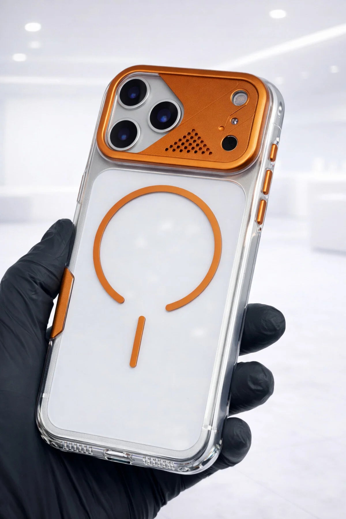 Metal Clear Case With Magsafe For iPhone