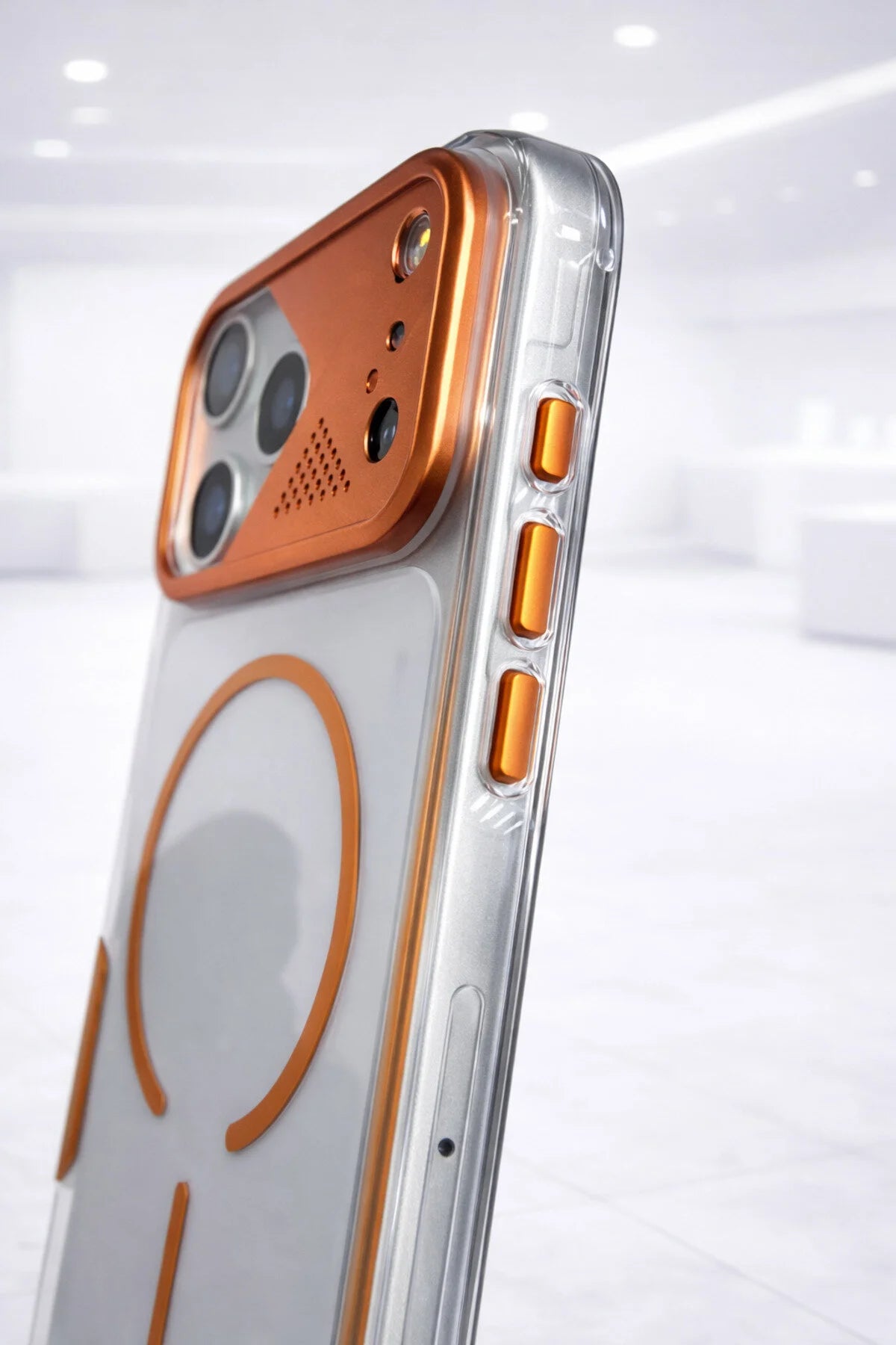 Metal Clear Case With Magsafe For iPhone