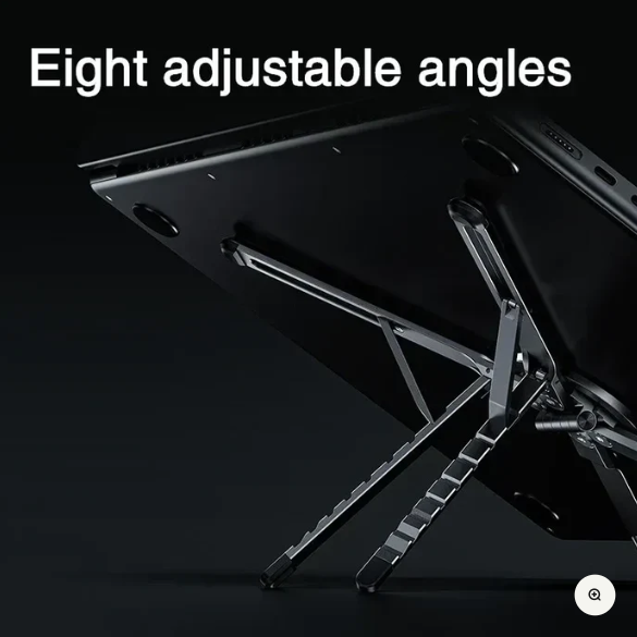 RECCI RM05 Foldable Laptop Stand – 180° Adjustable Metal Stand