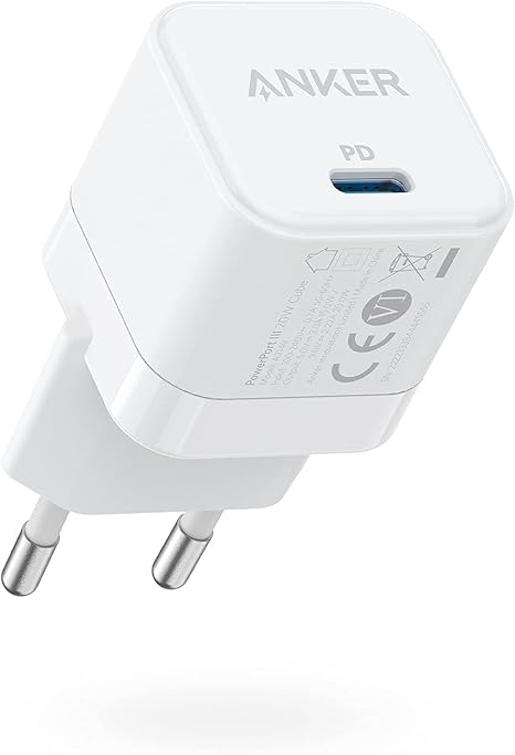 Anker PowerPort III 20W USB-C Charger Cube, White – 18 Month Warranty