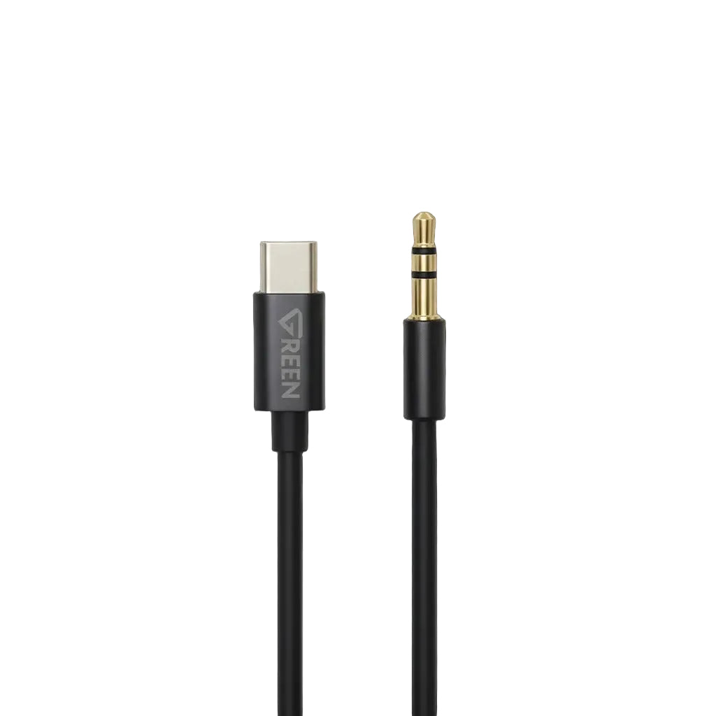 GREEN 3.5mm to Type-C Audio Cable Black | 1 year warranty