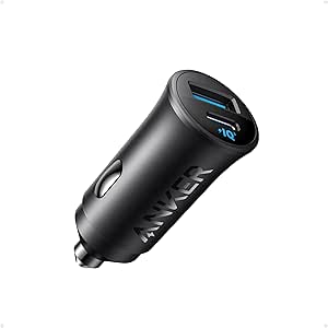 Anker 30W USB-C Car Charger, 2-Port Fast Charging with PowerIQ 3.0