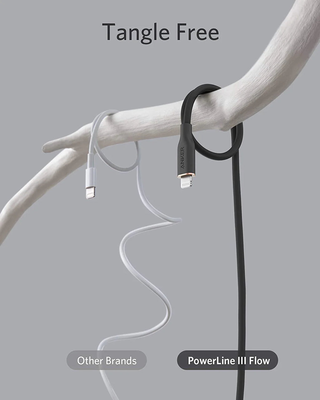 Anker 641 USB-C to Lightning Cable (Flow, 3 ft Silicone) | A8662011