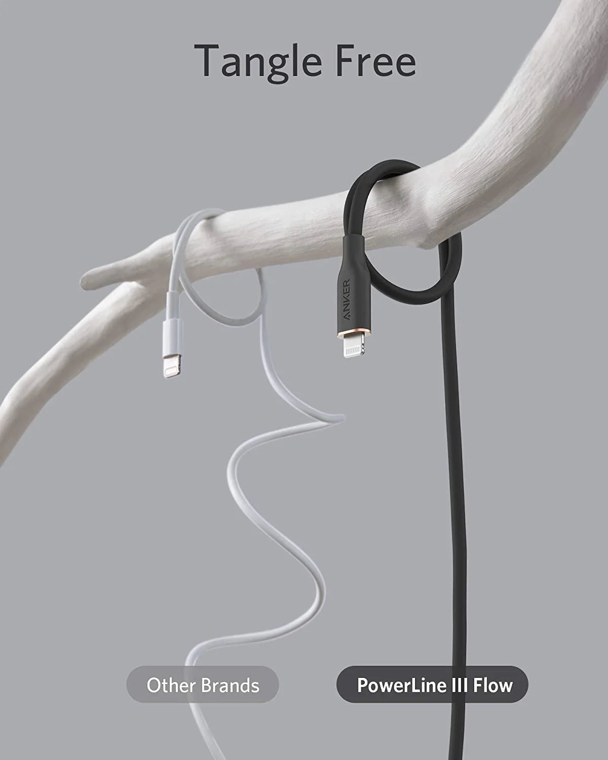 Anker 641 USB-C to Lightning Cable (Flow, 3 ft Silicone) | A8662011