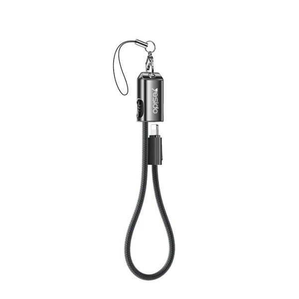 Yesido Type-C to Lightning Keychain Cable 27W, 20 cm Braided (CA178)