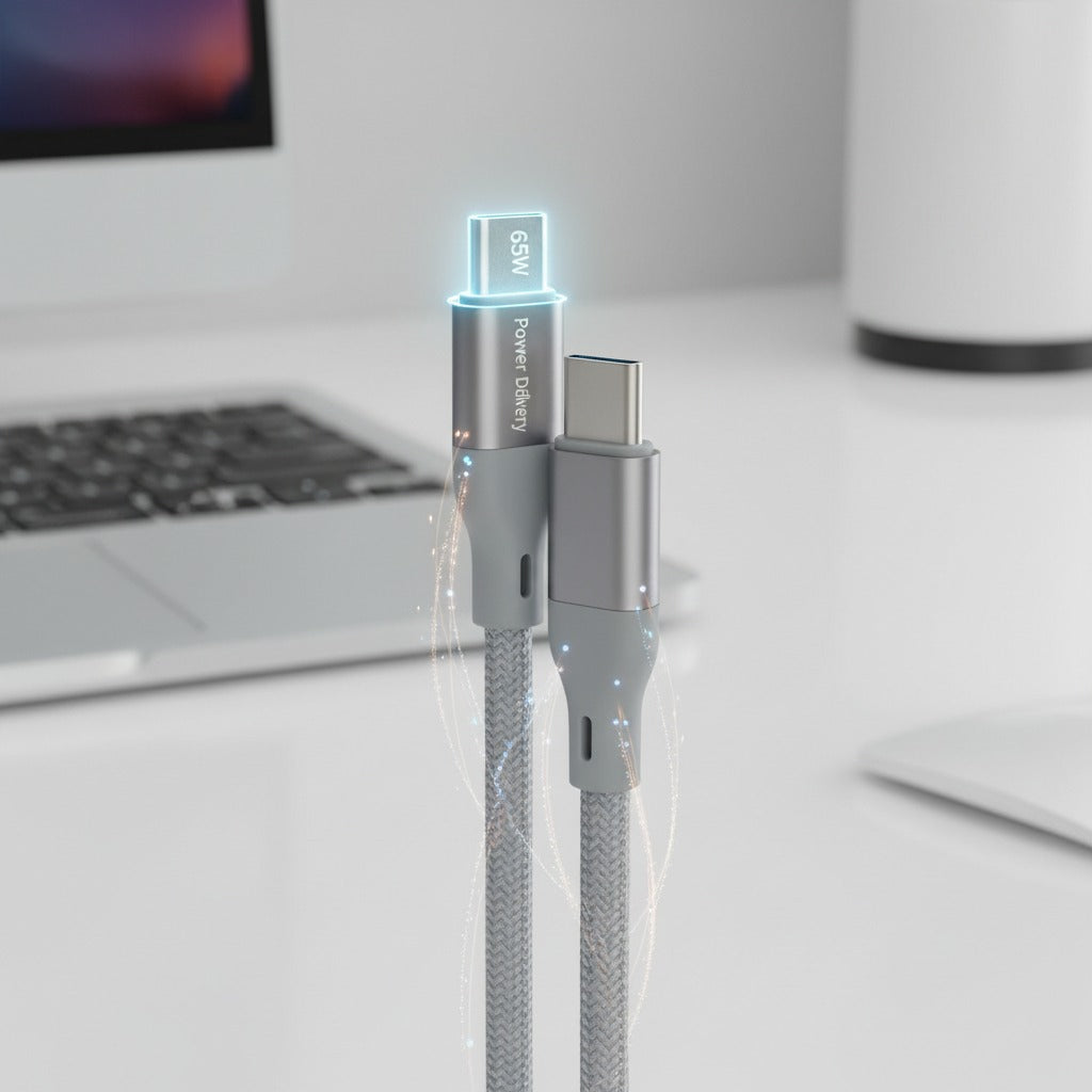 GREEN GE-C085 Magnetic Cable 65W type-c to type c Titanium | 1 year warranty