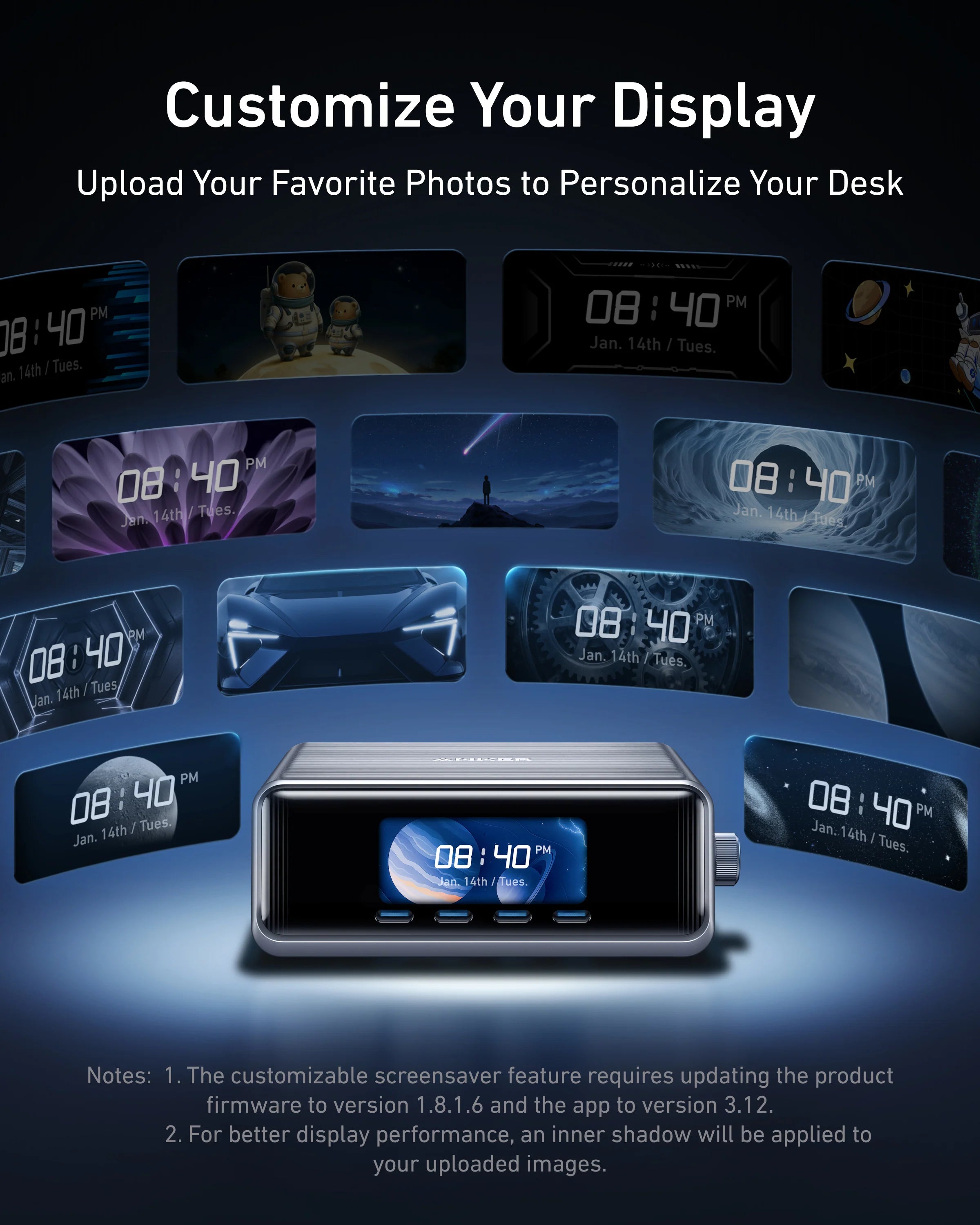 شاحن أنكر برايم (250 واط، 6 منافذ، GaNPrime) | A2345641