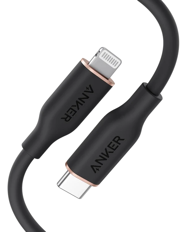 Anker 641 USB-C to Lightning Cable (Flow, 3 ft Silicone) A8662