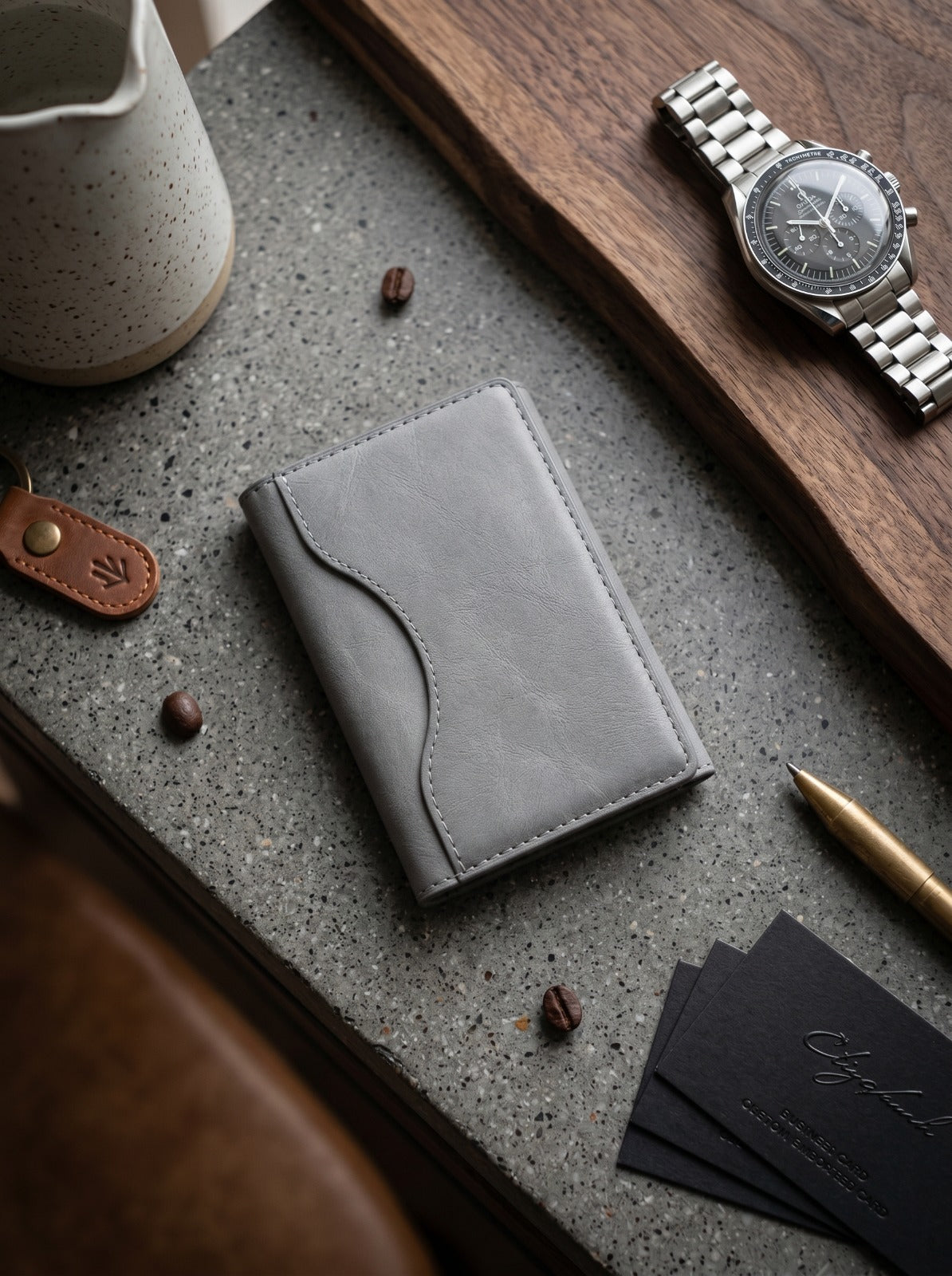 Triple Fold Leather MagSafe Wallet Card Holder