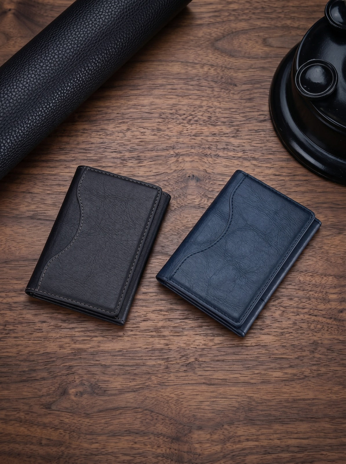 Triple Fold Leather MagSafe Wallet Card Holder