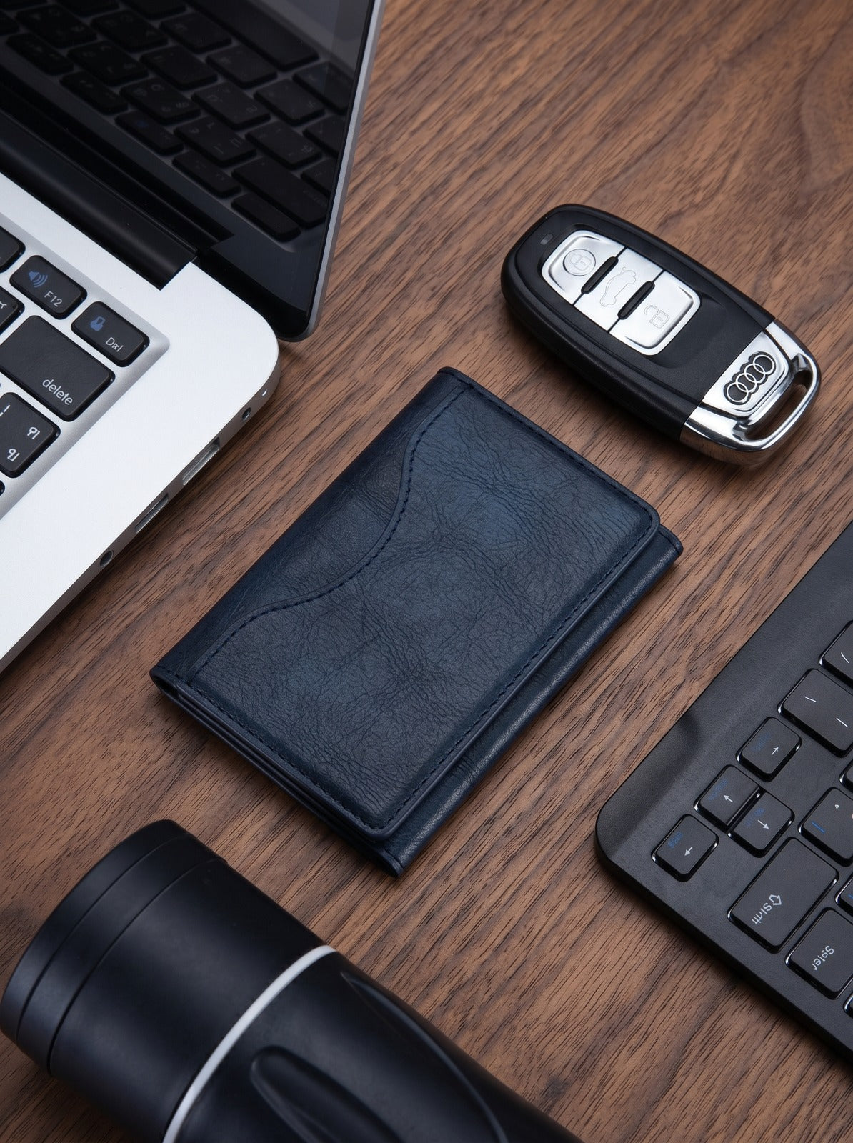 Triple Fold Leather MagSafe Wallet Card Holder