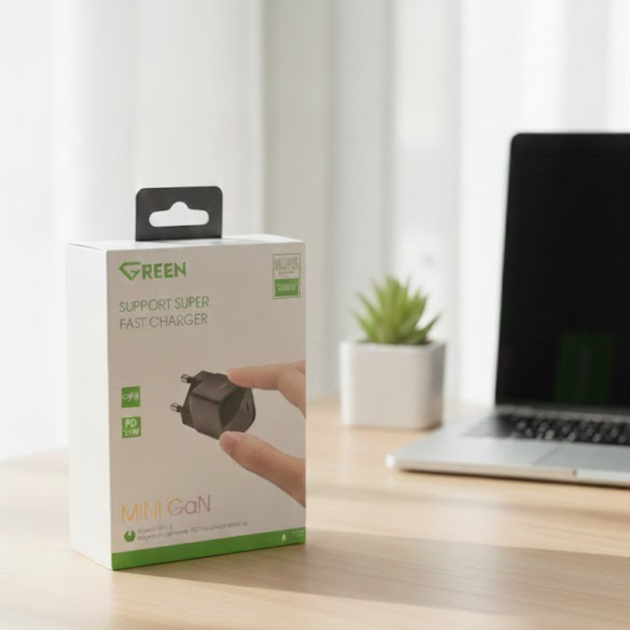 GREEN GE-Y023 Mini GaN Charger 33W Black | 1 year Warranty