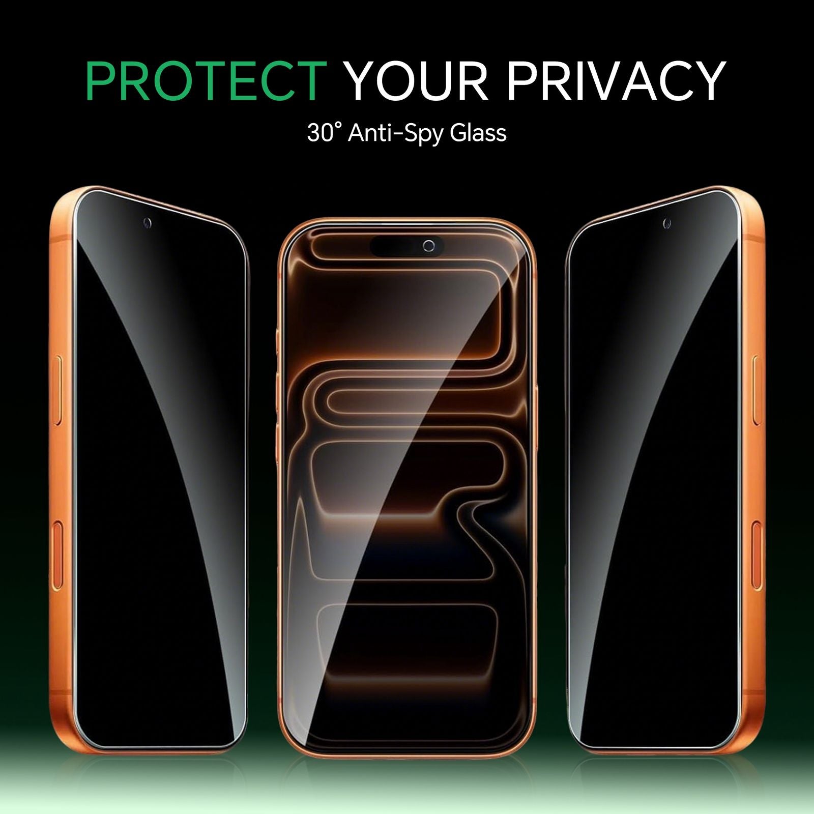 Green  iPhone 17 Series Package Box ( Screen Privacy + Screen Clear + Cover + Lens + Back Screen )