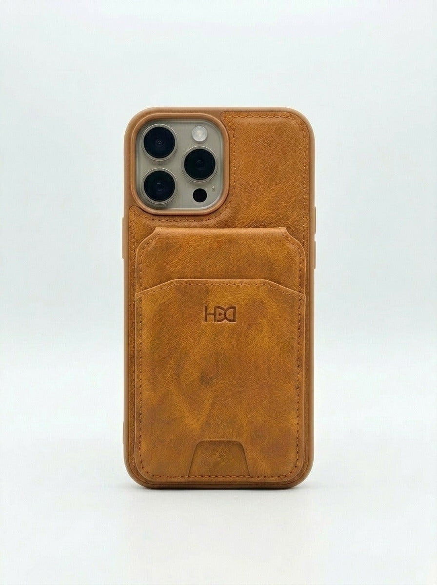 Leather case with wallet and Mag Safe
