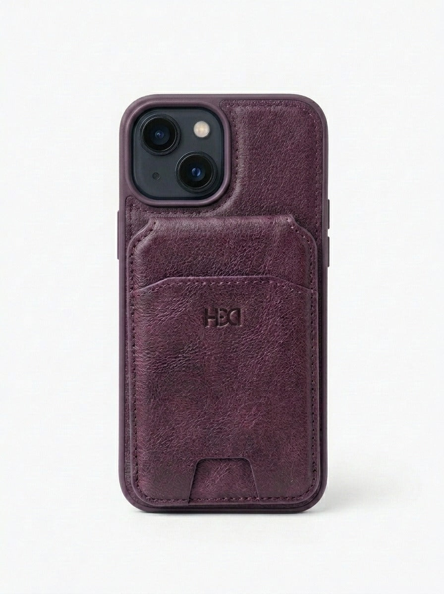 Leather case with wallet and Mag Safe