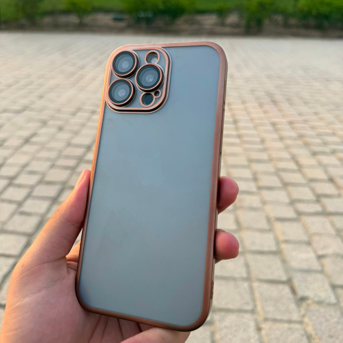 Color Frame Case With Camera Lens Protection