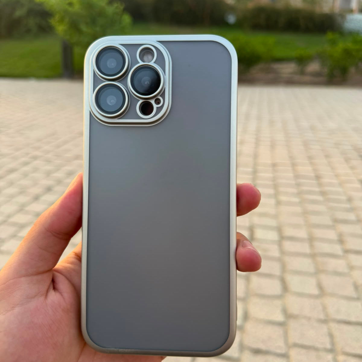 Color Frame Case With Camera Lens Protection