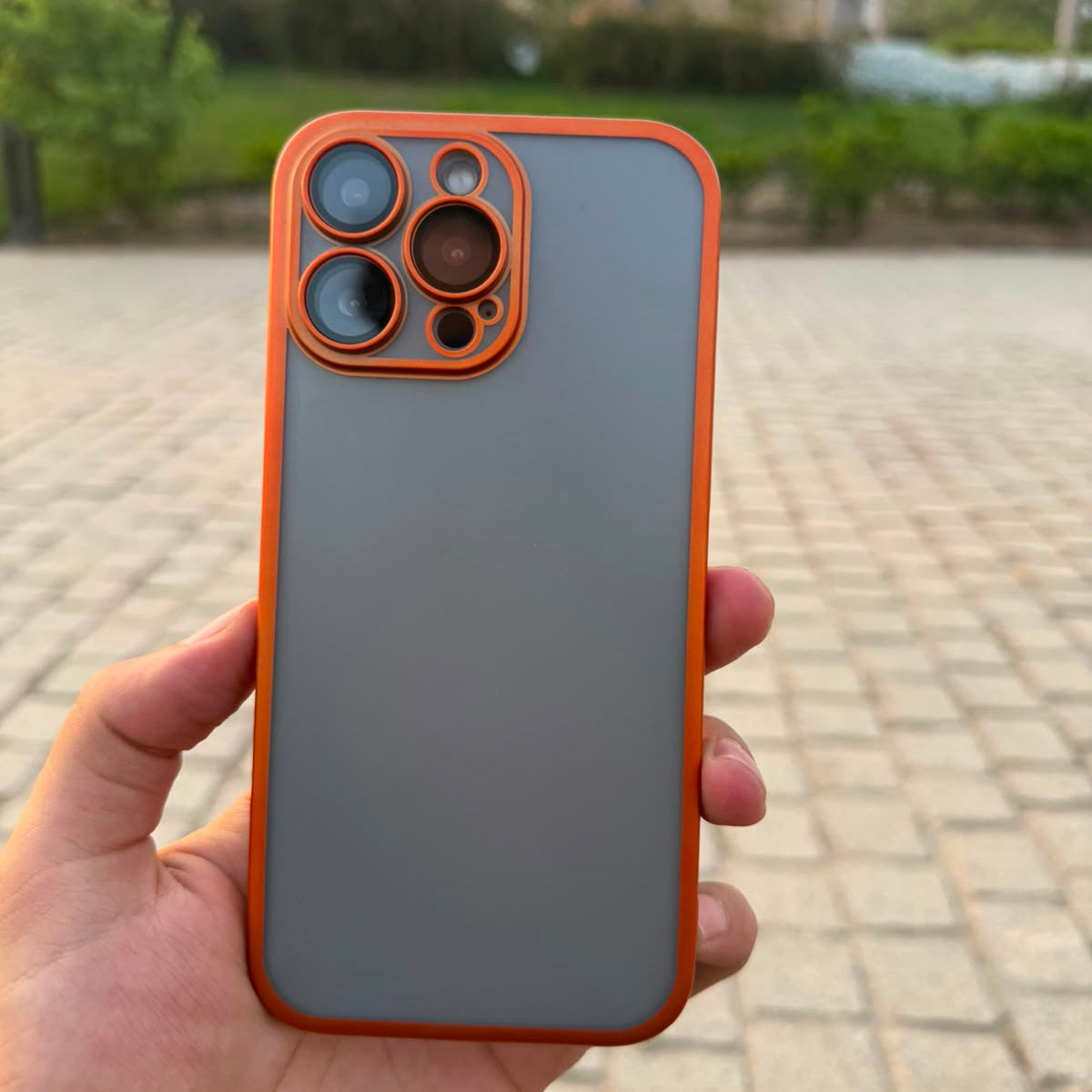 Color Frame Case With Camera Lens Protection