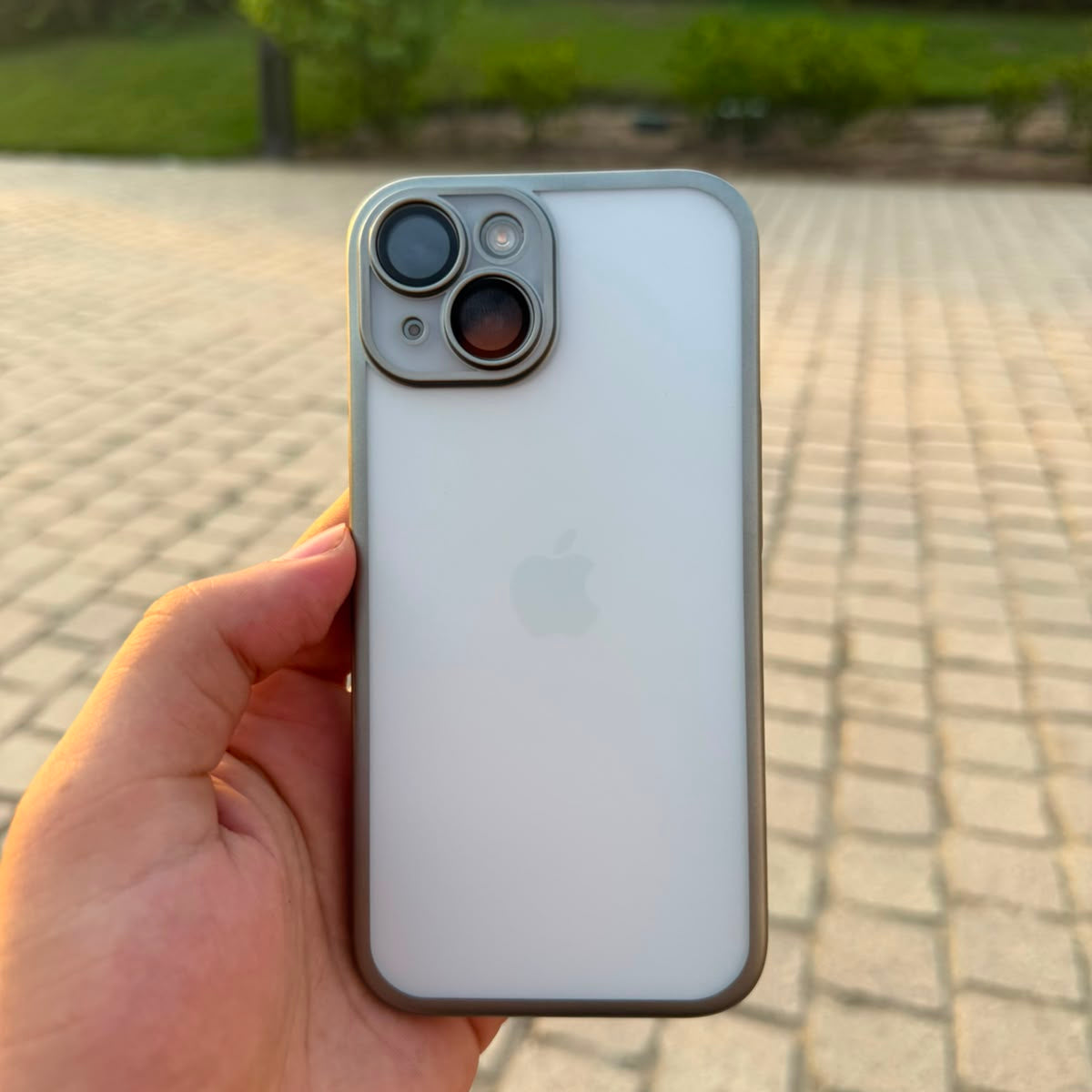 Color Frame Case With Camera Lens Protection