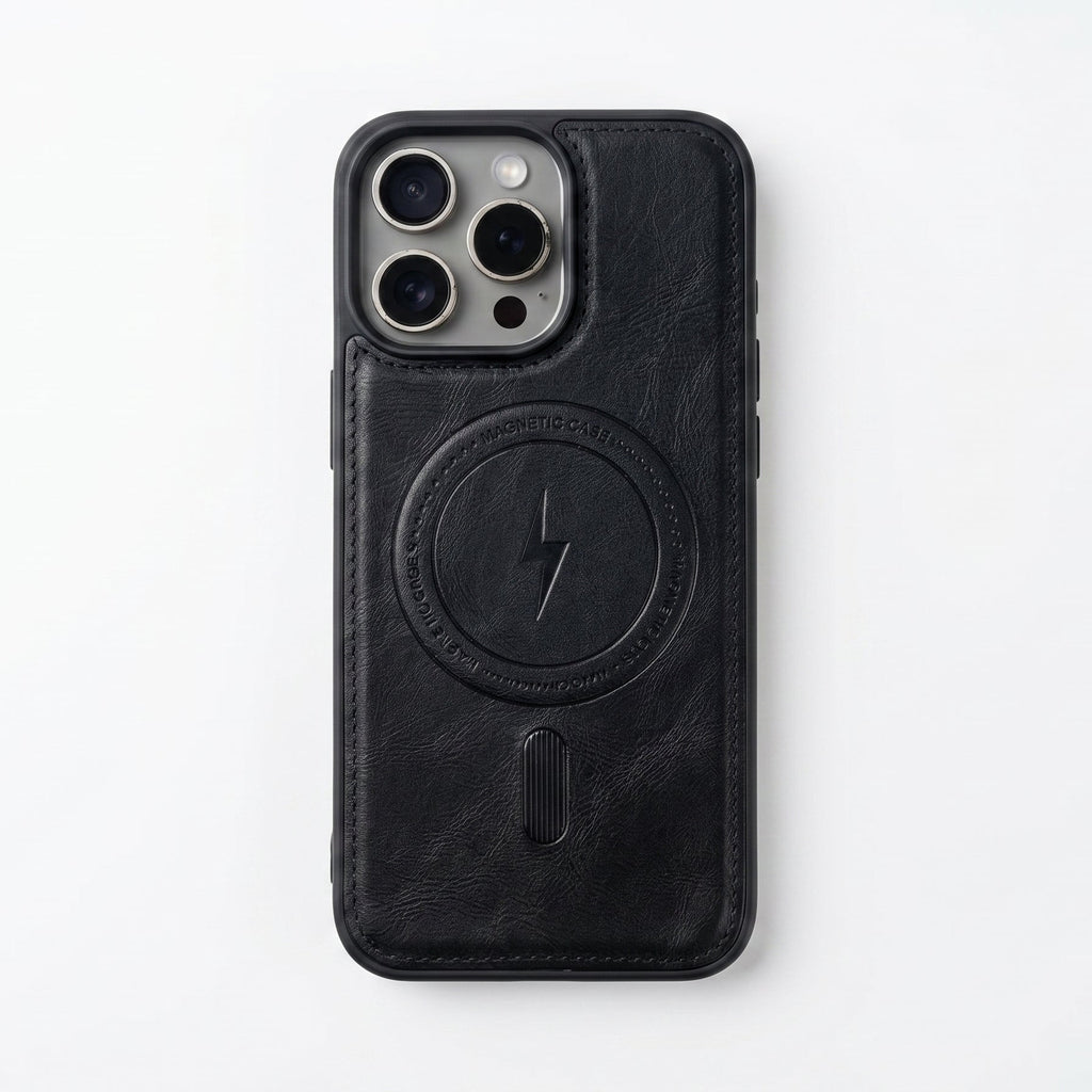 Leather case with wallet and Mag Safe