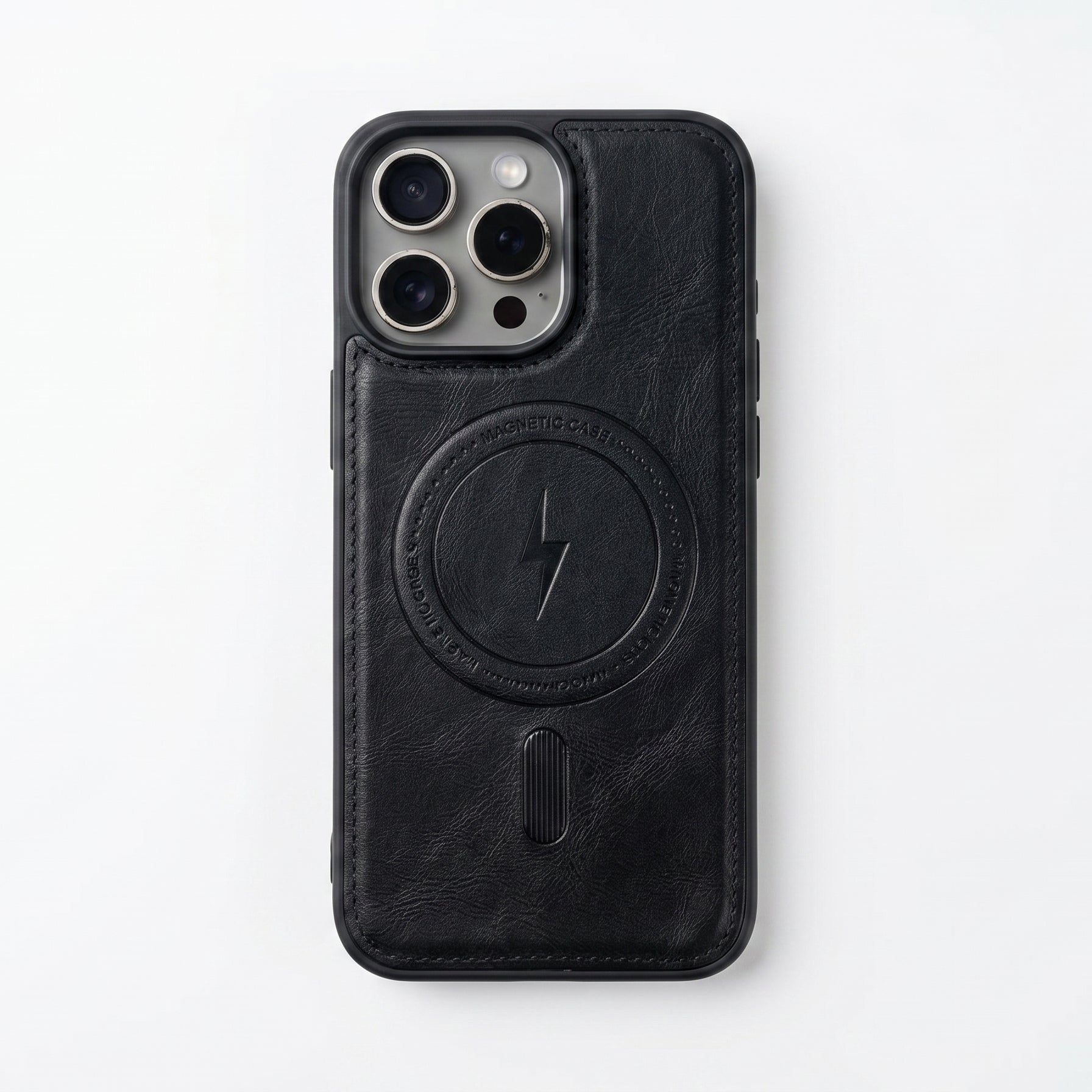 Leather case with wallet and Mag Safe