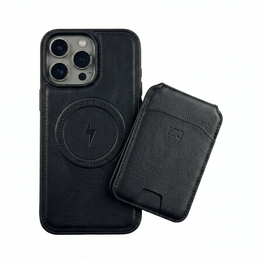 Leather case with wallet and Mag Safe