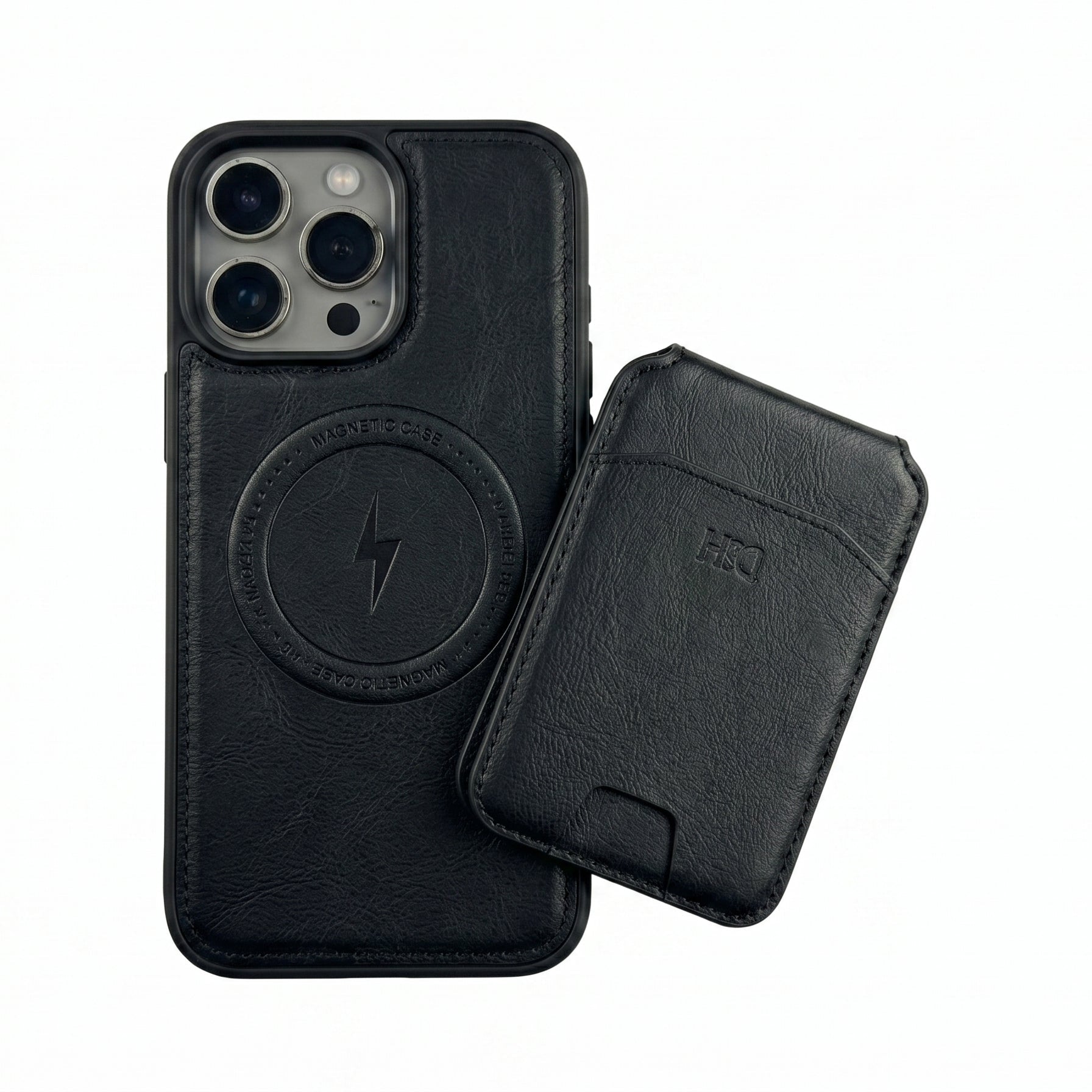 Leather case with wallet and Mag Safe