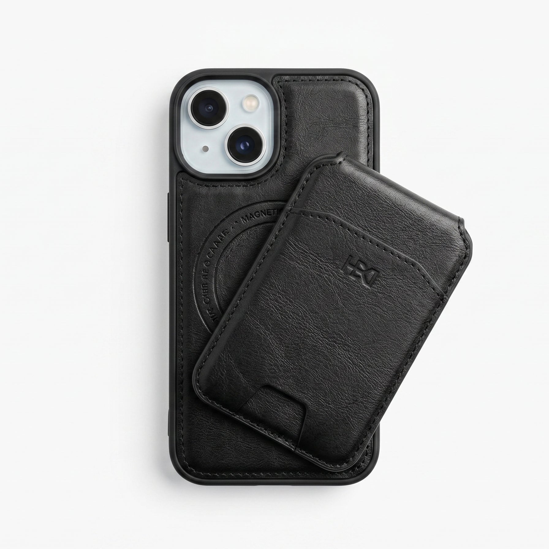 Leather case with wallet and Mag Safe