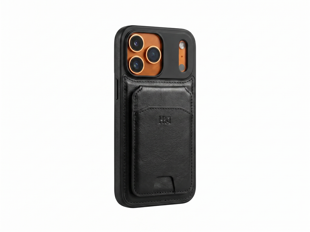 Leather case with wallet and Mag Safe