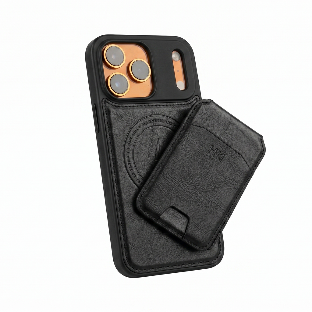 Leather case with wallet and Mag Safe