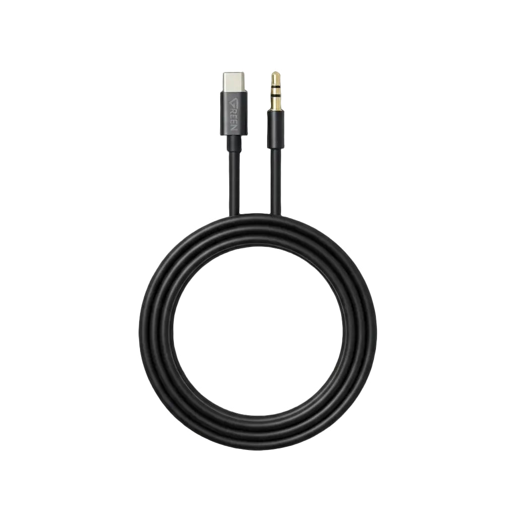 GREEN 3.5mm to Type-C Audio Cable Black | 1 year warranty